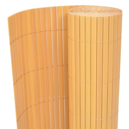 vidaXL Recinzione da Giardino a Doppio Lato in PVC 90x500 cm Gialla