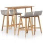 vidaXL Set da Pranzo da Giardino 5 pz in Legno Massello di Acacia vidaXL Set da Pranzo da Giardino 5 pz in Legno Massello di Acacia
