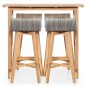 vidaXL Set da Pranzo da Giardino 5 pz in Legno Massello di Acacia vidaXL Set da Pranzo da Giardino 5 pz in Legno Massello di Acacia