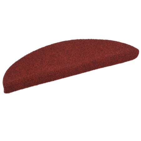 vidaXL Tappetini Autoadesivi per Scale 15 pz 56x17x3 cm Rosso
