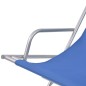 vidaXL Sedie a Sdraio Reclinabili 2 pz in Acciaio Blu vidaXL Sedie a Sdraio Reclinabili 2 pz in Acciaio Blu