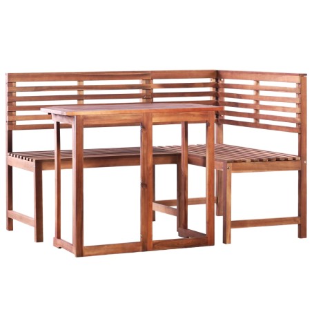 vidaXL Set da Bistrò 2 pz in Legno Massello di Acacia 