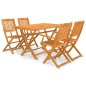 vidaXL Set da Pranzo da Giardino 5 pz in Legno Massello di Acacia