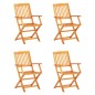 vidaXL Set da Pranzo da Giardino 5 pz in Legno Massello di Acacia
