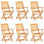 vidaXL Set da Pranzo da Giardino 7 pz Pieghevole in Massello di Acacia