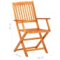 vidaXL Set da Pranzo da Giardino 7 pz Pieghevole in Massello di Acacia
