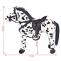 vidaXL Cavallo in Peluche in Piedi Nero e Bianco XXL vidaXL Cavallo in Peluche in Piedi Nero e Bianco XXL