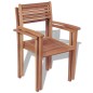 vidaXL Sedie da Giardino Impilabili 2 pz in Legno Massello di Teak vidaXL Sedie da Giardino Impilabili 2 pz in Legno Massello di Teak