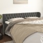 Testiera ad Orecchio Grigio Scuro 203x23x78/88 cm in Velluto Testiera ad Orecchio Grigio Scuro 203x23x78/88 cm in Velluto