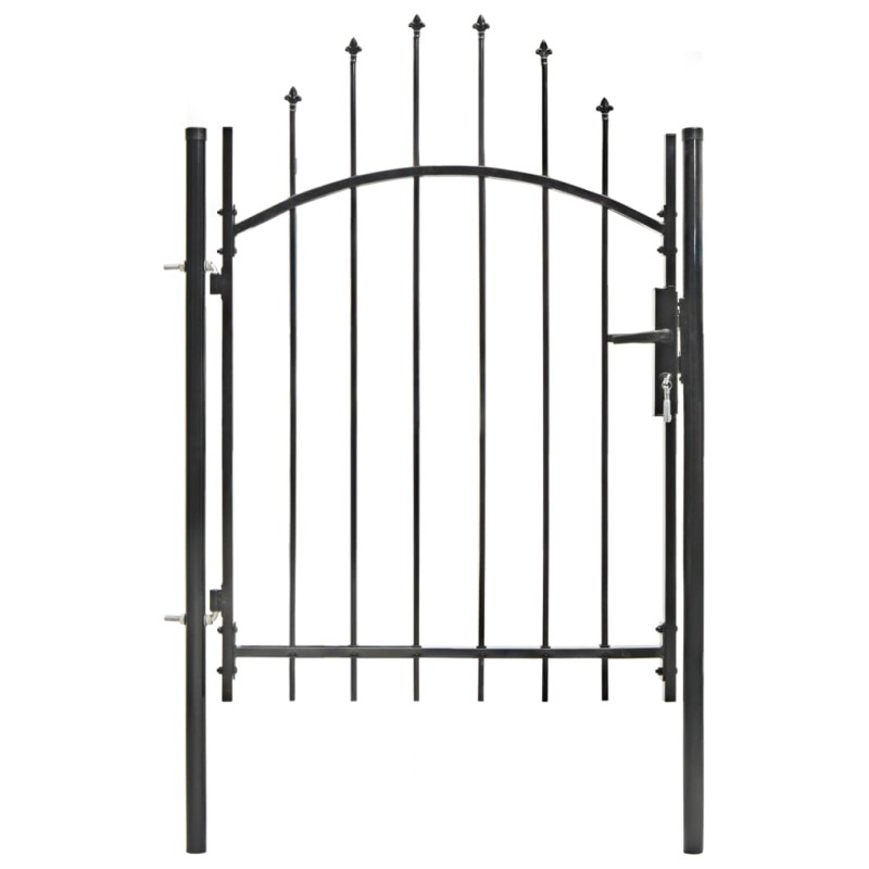 vidaXL Cancello da Giardino in Acciaio 1x1,5 m Nero vidaXL Cancello da Giardino in Acciaio 1x1,5 m Nero