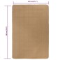 vidaXL Tappeto di Iuta con Base in Lattice 120x180 cm Naturale vidaXL Tappeto di Iuta con Base in Lattice 120x180 cm Naturale