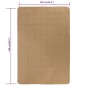 vidaXL Tappeto di Iuta con Base in Lattice 160x230 cm Naturale