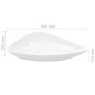 vidaXL Lavandino Triangolare in Ceramica Bianco 645x455x115 mm vidaXL Lavandino Triangolare in Ceramica Bianco 645x455x115 mm