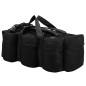 vidaXL Borsone da Viaggio Stile Militare 3 in 1 90 L Nero vidaXL Borsone da Viaggio Stile Militare 3 in 1 90 L Nero