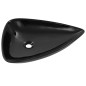 vidaXL Lavandino Triangolare in Ceramica Nero 645x455x115 mm vidaXL Lavandino Triangolare in Ceramica Nero 645x455x115 mm