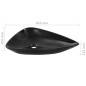 vidaXL Lavandino Triangolare in Ceramica Nero 645x455x115 mm vidaXL Lavandino Triangolare in Ceramica Nero 645x455x115 mm