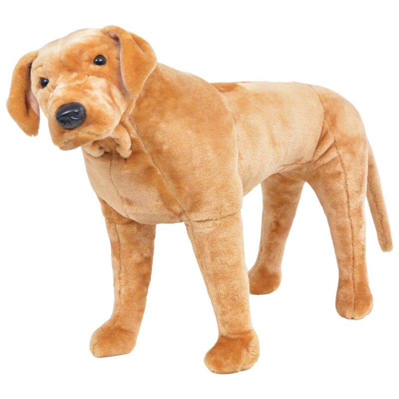 vidaXL Cane Labrador in Peluche in Piedi Marrone Chiaro XXL vidaXL Cane Labrador in Peluche in Piedi Marrone Chiaro XXL