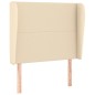 Testiera ad Orecchio Crema 83x23x118/128 cm in Tessuto Testiera ad Orecchio Crema 83x23x118/128 cm in Tessuto