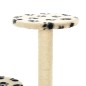 vidaXL Albero per Gatti e Tiragraffi Sisal 60 cm Zampe Stampate Beige vidaXL Albero per Gatti e Tiragraffi Sisal 60 cm Zampe Stampate Beige
