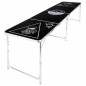 HI Tavolo Pieghevole Beer Pong Altezza Regolabile Nero HI Tavolo Pieghevole Beer Pong Altezza Regolabile Nero