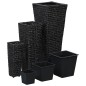 vidaXL Letti Rialzati da Giardino 3 pz in Giacinto Intrecciato Nero vidaXL Letti Rialzati da Giardino 3 pz in Giacinto Intrecciato Nero