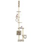 vidaXL Albero per Gatti e Tiragraffi Sisal 260 cm Zampe Stampate Beige vidaXL Albero per Gatti e Tiragraffi Sisal 260 cm Zampe Stampate Beige