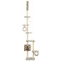 vidaXL Albero per Gatti e Tiragraffi Sisal 260 cm Zampe Stampate Beige vidaXL Albero per Gatti e Tiragraffi Sisal 260 cm Zampe Stampate Beige