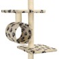 vidaXL Albero per Gatti e Tiragraffi Sisal 260 cm Zampe Stampate Beige vidaXL Albero per Gatti e Tiragraffi Sisal 260 cm Zampe Stampate Beige