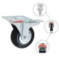vidaXL Ruote Girevoli con Doppio Freno 4 pz 100 mm vidaXL Ruote Girevoli con Doppio Freno 4 pz 100 mm