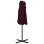 vidaXL Ombrellone da Esterni con Palo in Alluminio 460x270 cm Bordò vidaXL Ombrellone da Esterni con Palo in Alluminio 460x270 cm Bordò