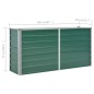 vidaXL Letto Rialzato Giardino in Acciaio Zincato 160x40x77 cm Verde vidaXL Letto Rialzato Giardino in Acciaio Zincato 160x40x77 cm Verde
