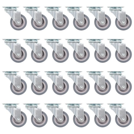 vidaXL Ruote Girevoli 24 pz 50 mm