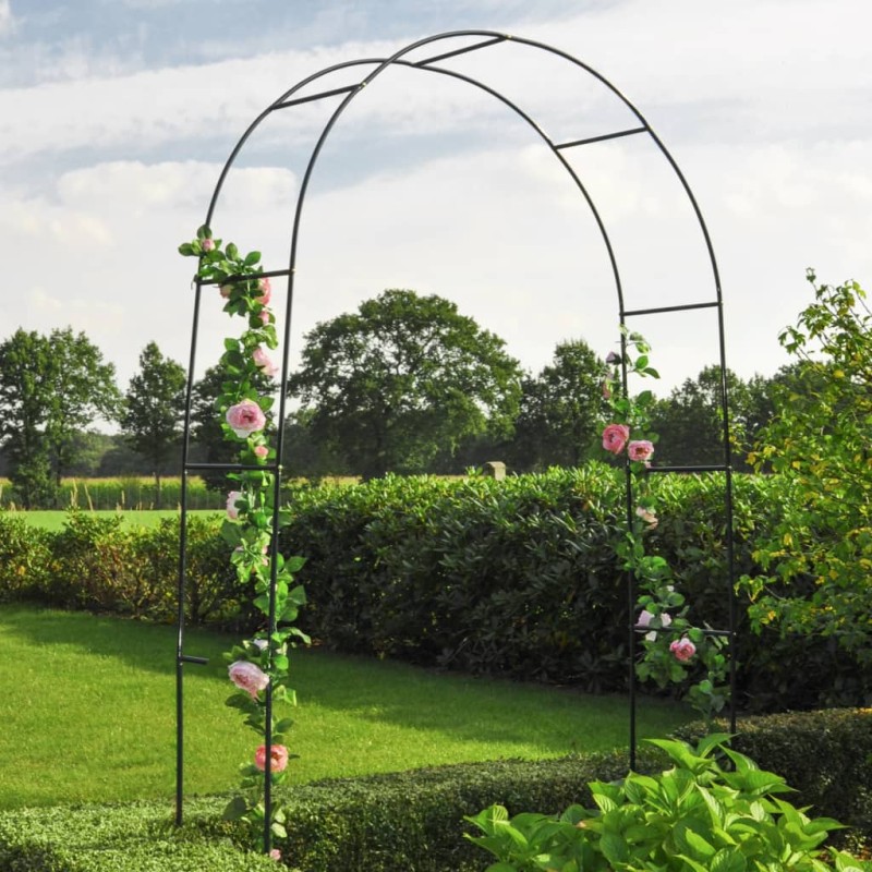 HI Arco da Giardino per Rose 140x38x240 cm in Acciaio HI Arco da Giardino per Rose 140x38x240 cm in Acciaio