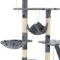 vidaXL Albero per Gatti Tiragraffi Sisal 230-250cm Stampa Zampe Grigio vidaXL Albero per Gatti Tiragraffi Sisal 230-250cm Stampa Zampe Grigio