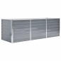 vidaXL Letto Rialzato da Giardino Acciaio Zincato 240x80x77 cm Grigio