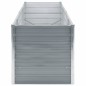 vidaXL Letto Rialzato da Giardino Acciaio Zincato 240x80x77 cm Grigio