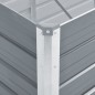 vidaXL Letto Rialzato da Giardino Acciaio Zincato 240x80x77 cm Grigio