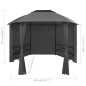 vidaXL Gazebo Padiglione da Giardino con Tende Esagonale 360x265 cm vidaXL Gazebo Padiglione da Giardino con Tende Esagonale 360x265 cm