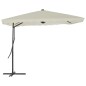 vidaXL Ombrellone da Esterni con Palo in Acciaio 250x250 cm Sabbia vidaXL Ombrellone da Esterni con Palo in Acciaio 250x250 cm Sabbia