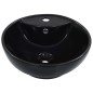 vidaXL Lavandino con Troppopieno 46,5x18 cm in Ceramica Nero