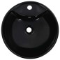 vidaXL Lavandino con Troppopieno 46,5x18 cm in Ceramica Nero