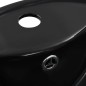 vidaXL Lavandino con Troppopieno 46,5x18 cm in Ceramica Nero