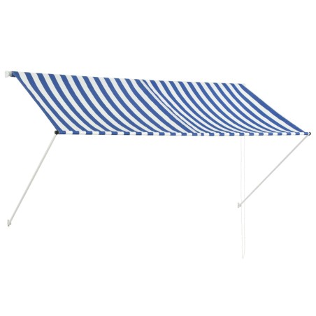 vidaXL Tenda da Sole Retrattile 250x150 cm Blu e Bianco