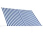 vidaXL Tenda da Sole Retrattile 250x150 cm Blu e Bianco vidaXL Tenda da Sole Retrattile 250x150 cm Blu e Bianco