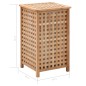 vidaXL Portabiancheria 39x39x65 cm in Legno Massello di Noce vidaXL Portabiancheria 39x39x65 cm in Legno Massello di Noce