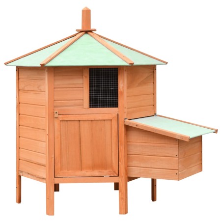 vidaXL Pollaio in Massello di Pino e Abete 126x117x125 cm