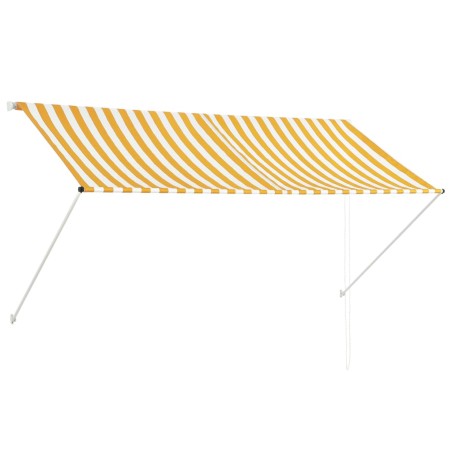 vidaXL Tenda da Sole Retrattile 250x150 cm Giallo e Bianco