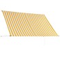 vidaXL Tenda da Sole Retrattile 250x150 cm Giallo e Bianco vidaXL Tenda da Sole Retrattile 250x150 cm Giallo e Bianco