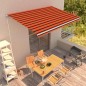 Tenda da Sole Retrattile Manuale 450x300 cm Arancione e Marrone Tenda da Sole Retrattile Manuale 450x300 cm Arancione e Marrone