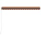 Tenda da Sole Retrattile Manuale 450x300 cm Arancione e Marrone Tenda da Sole Retrattile Manuale 450x300 cm Arancione e Marrone